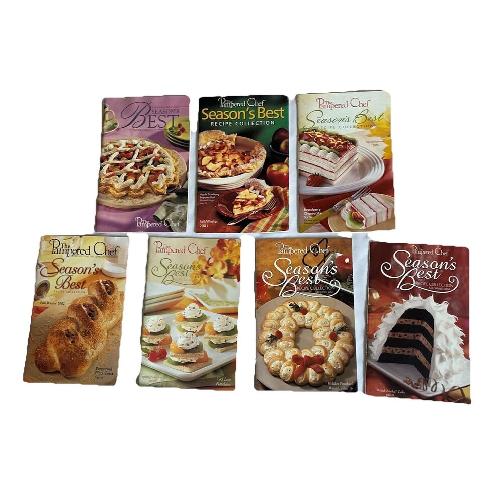 PAMPERED CHEF Cookbooks Booklets Favorite Season Best Stoneware 2001-04 LOT of 7